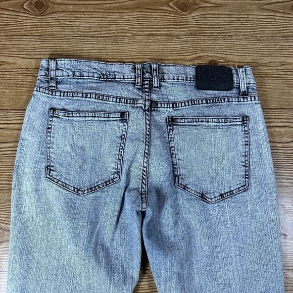 KC Conspirators Jeans Men’s  32x32 Gray Denim BUTTON FLY Skinny Designer - Picture 13 of 16